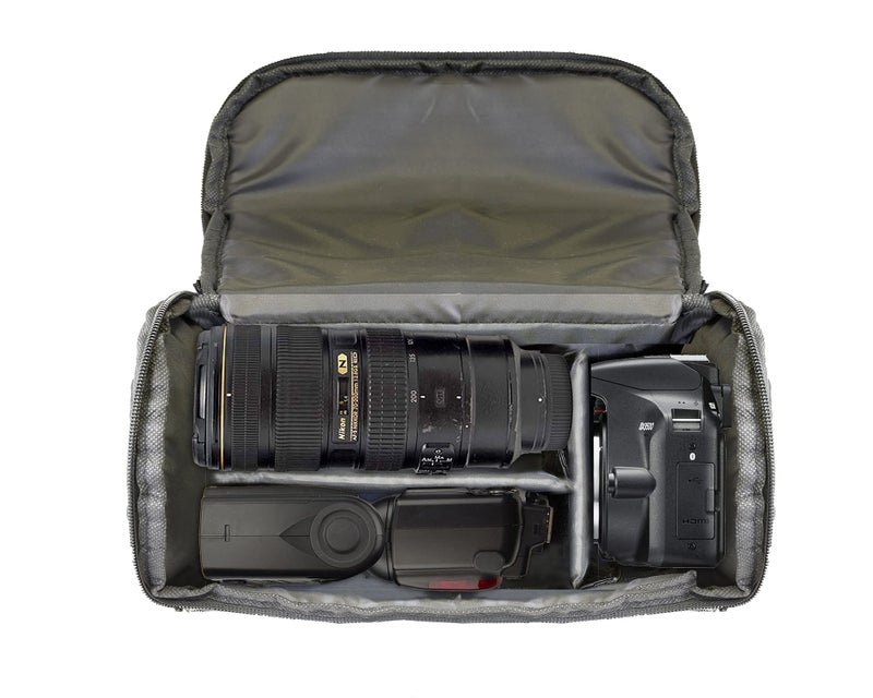VidPro CR-350 Medium Gadget Bag for DSLR Camcorders and Video Cameras Holds 1-2 Camera Bodies and 2 additional Lenses Flashes or Other Accessories with Configurable Dividers - Image 2